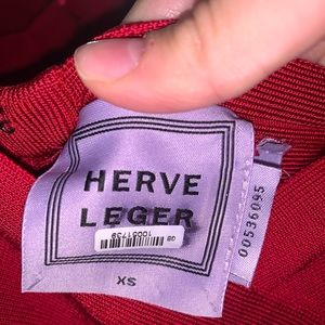 Herve Leger Red Bandage Dress